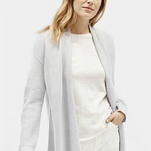 Eileen Fisher Pearl Seamless 100% Cashmere Cardigan Sweater Size Small